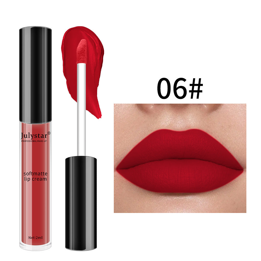 Matte Finish Lip Lacquer Set - Non-Fade, Nonstick, 2ML Lip Gloss