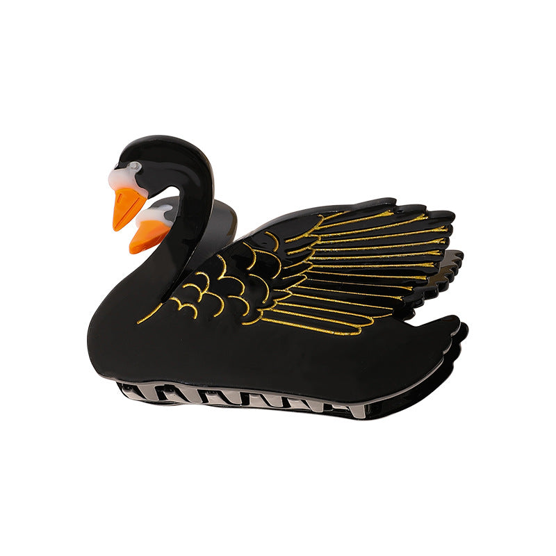 Medium Hair Clip with Swan Grip - Hair Accessory for Women