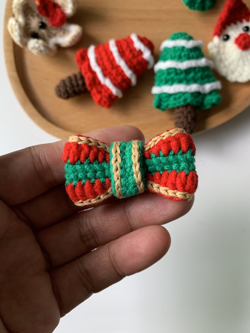 Wool Crocheted Christmas Hair Accessories - Holiday Hairbands & Pins