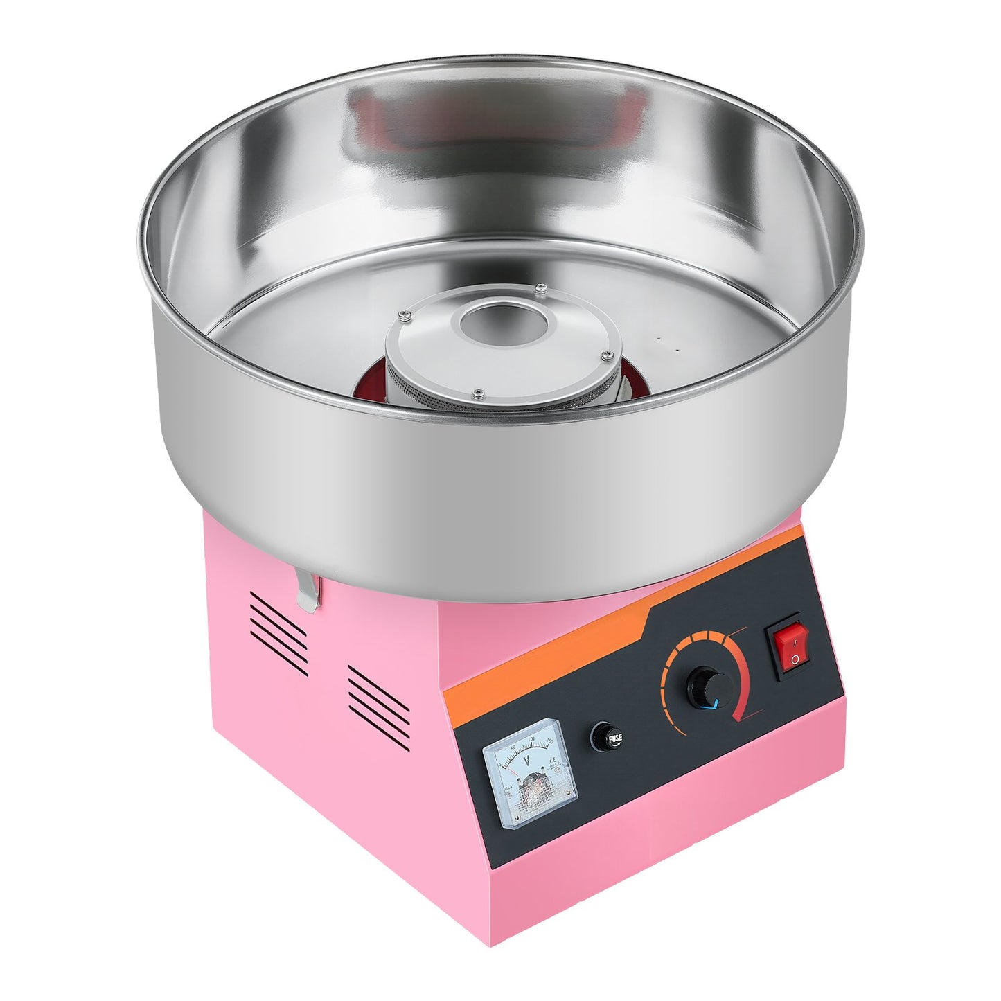 Electric Cotton Candy Machine Stainless Steel Pink 1000W Home & Party Use