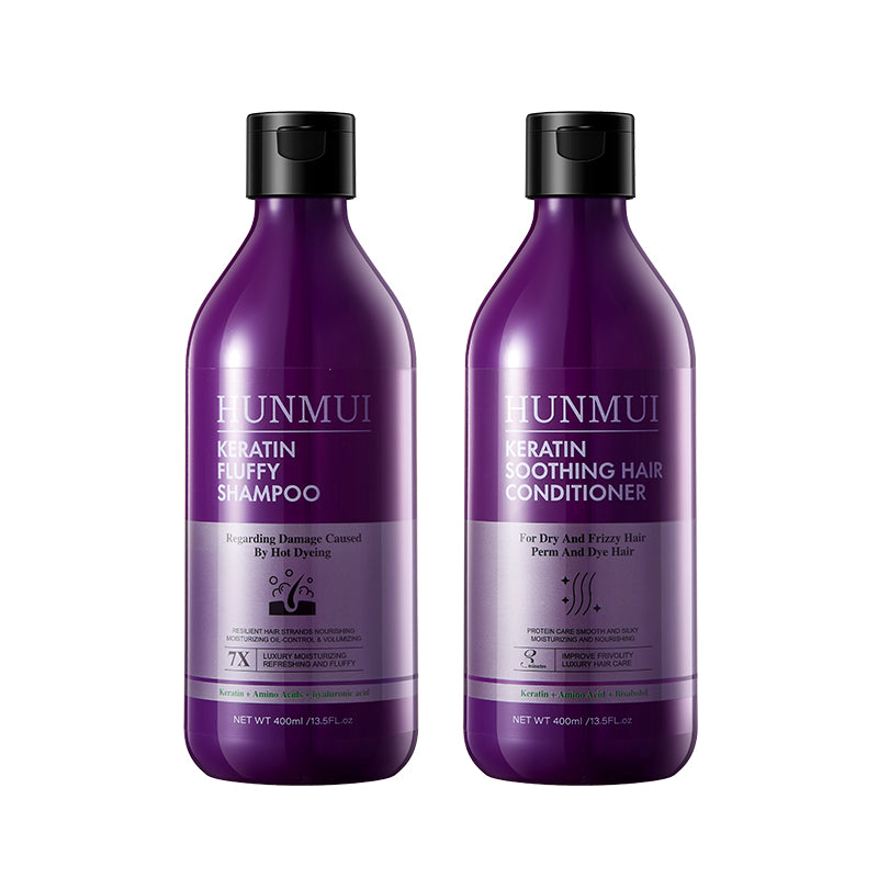 Keratin Hair Conditioner and Shampoo Set 400ml - Hair Care