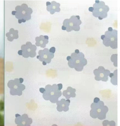 Frosted Privacy Window Film for Bathroom Kitchen - Transparent Opaque Stickers