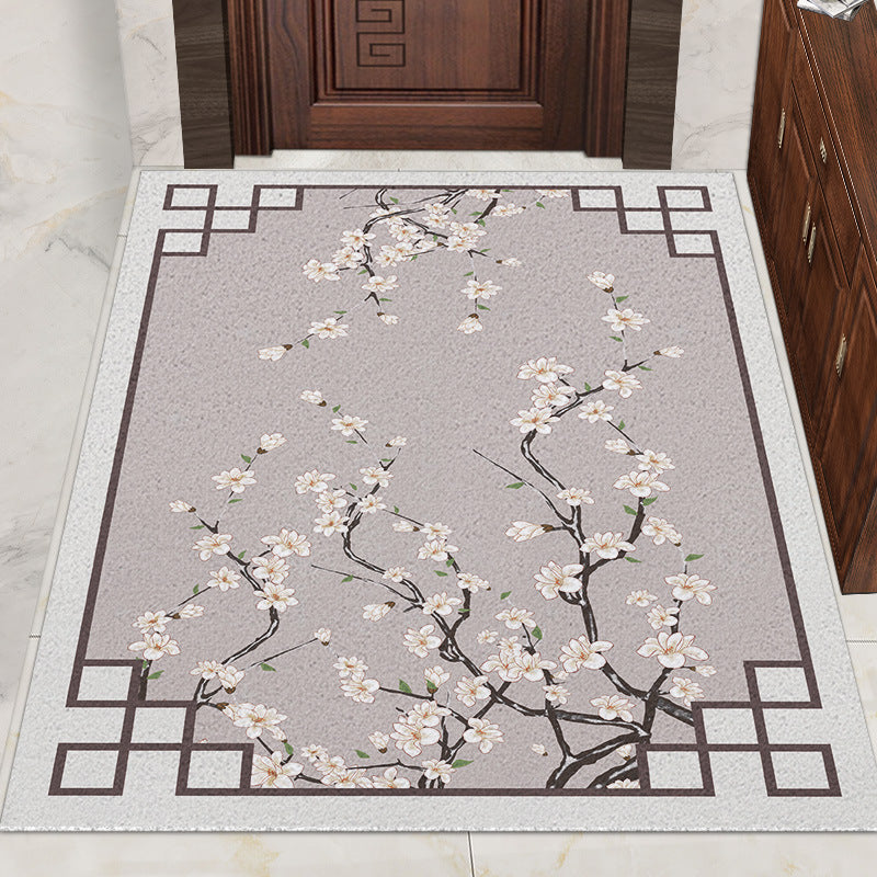 Chinese Style Silk Ring Foot Mat Door Entrance Rug Home Decor