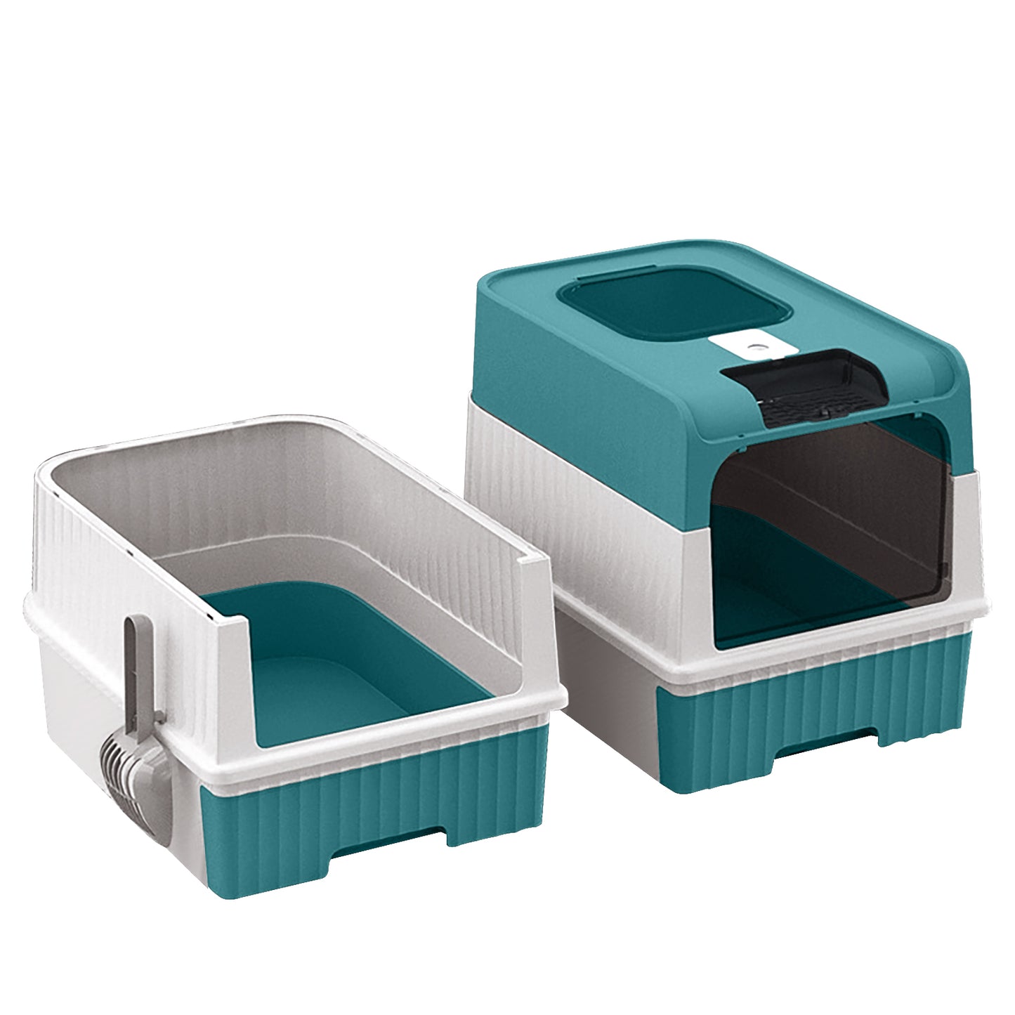Self Pickup Cat Litter Box with Magic Cube Design - Multiple Colors Available