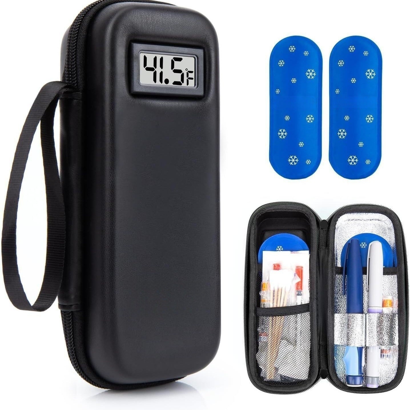Travel Suitcase with Temperature Display & Refrigerated Medicine Storage