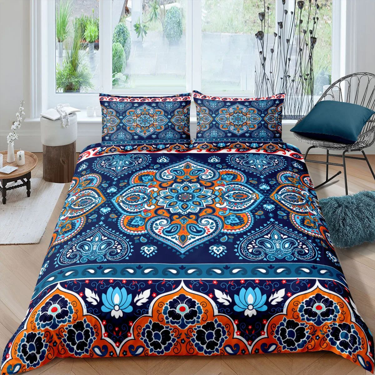 Bohemian Printed Down Quilt Cover Set - Multiple Sizes & Styles
