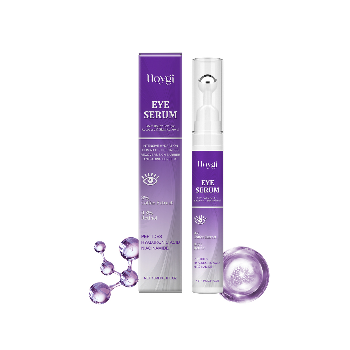 Moisturizing Eye Serum with Hyaluronic Acid & Niacinamide - 15ml
