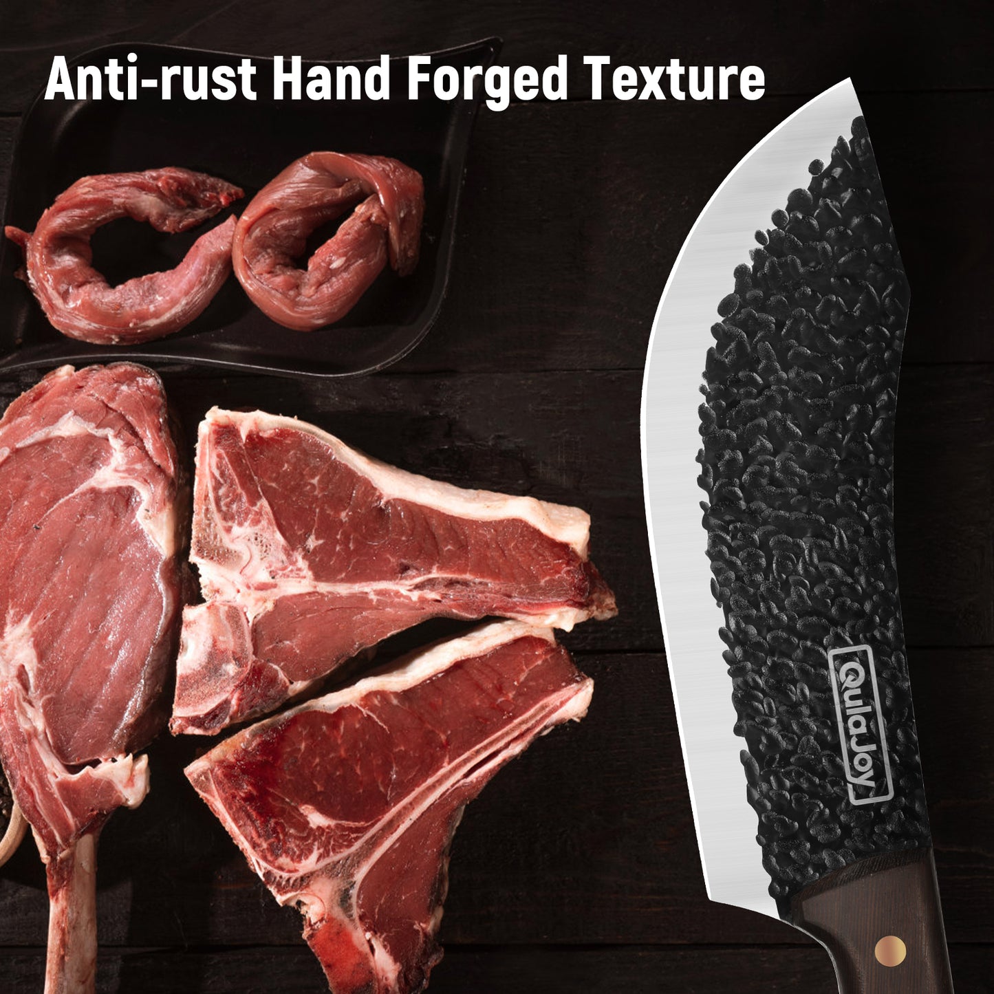 High Carbon Stainless Steel Meat Cleaver Knife - 7.3 Inch Professional Chef Knife