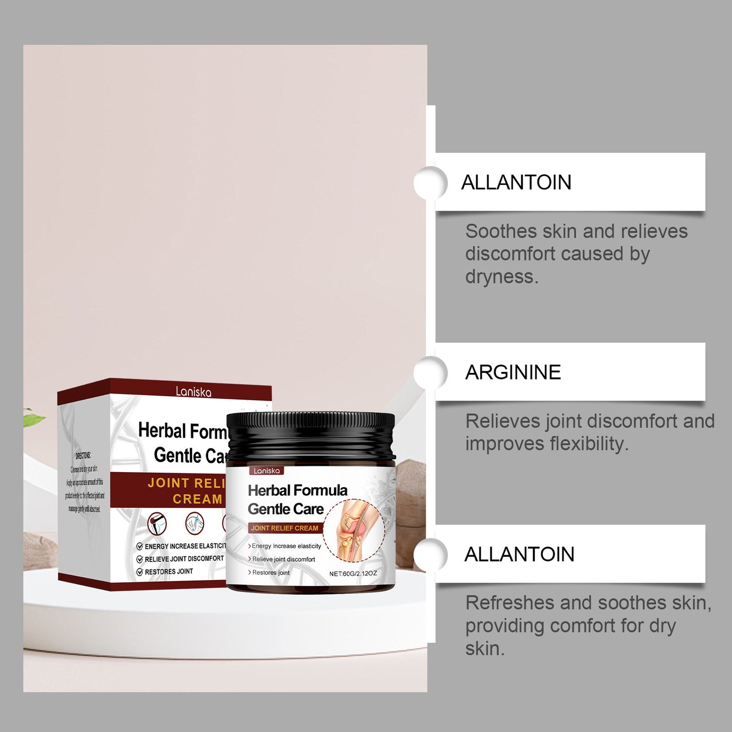 Joint Relief Cream - Pain & Inflammation Support, 60G Natural Formula