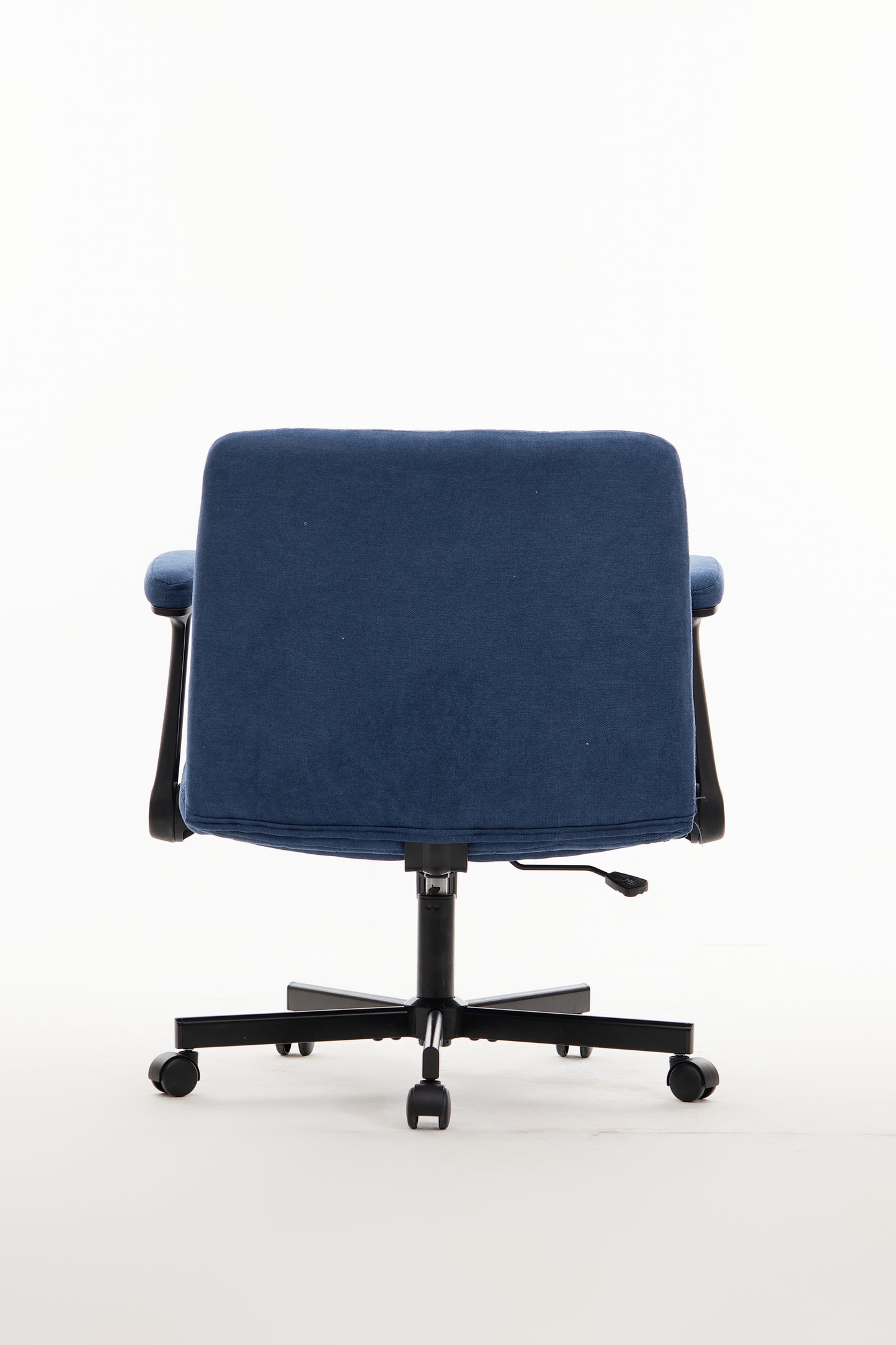 Blue Modern Linen Criss Cross Armrest Office Chair