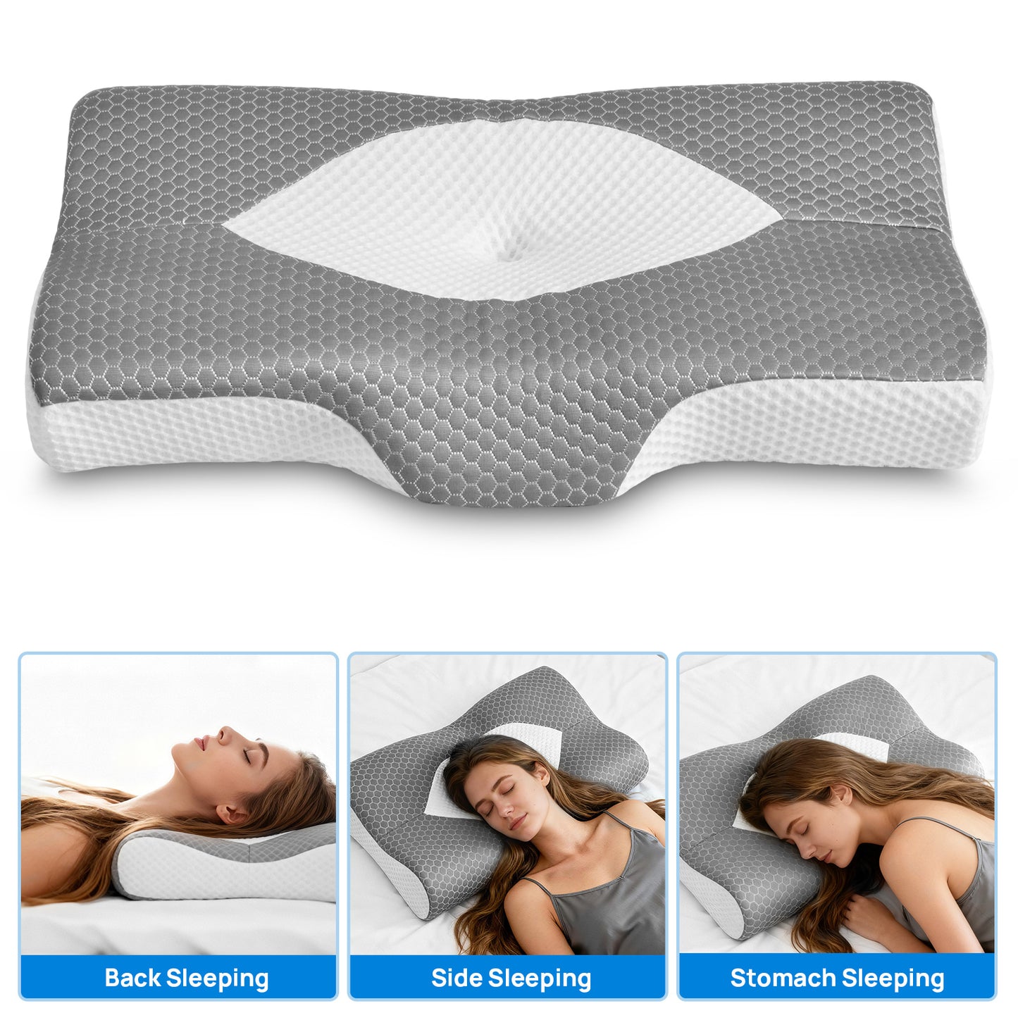 Cooling Ergonomic Memory Foam Neck Pillow - Multiple Variants