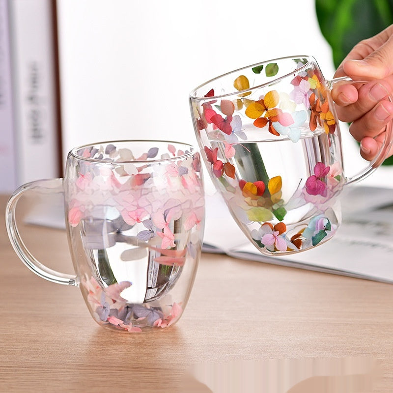Insulated Double-Walled Borosilicate Glass Cup - Kitchen Drinkware