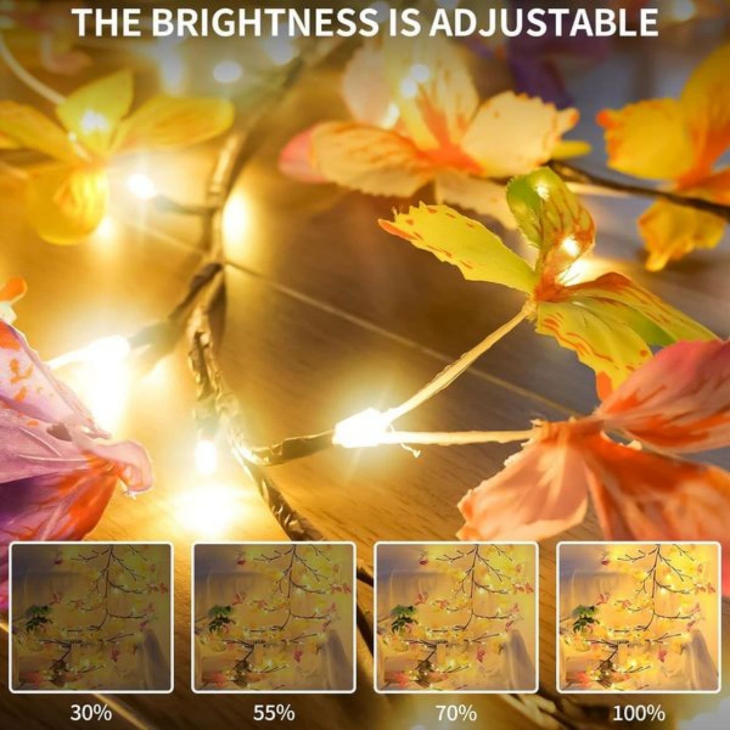 Enchanted LED Wall Lights with Remote 18 Branches Fairy String Lights for Wall Decor