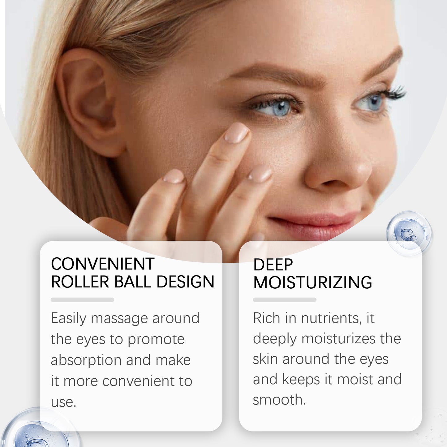 Castor Oil Eye Roller for Dark Circles, Fine Lines & Eye Skin Firming