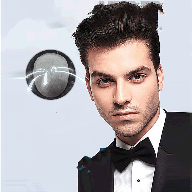 Breathable Bio Scalp Hair Replacement Wig for Men - Natural Color, Short Length