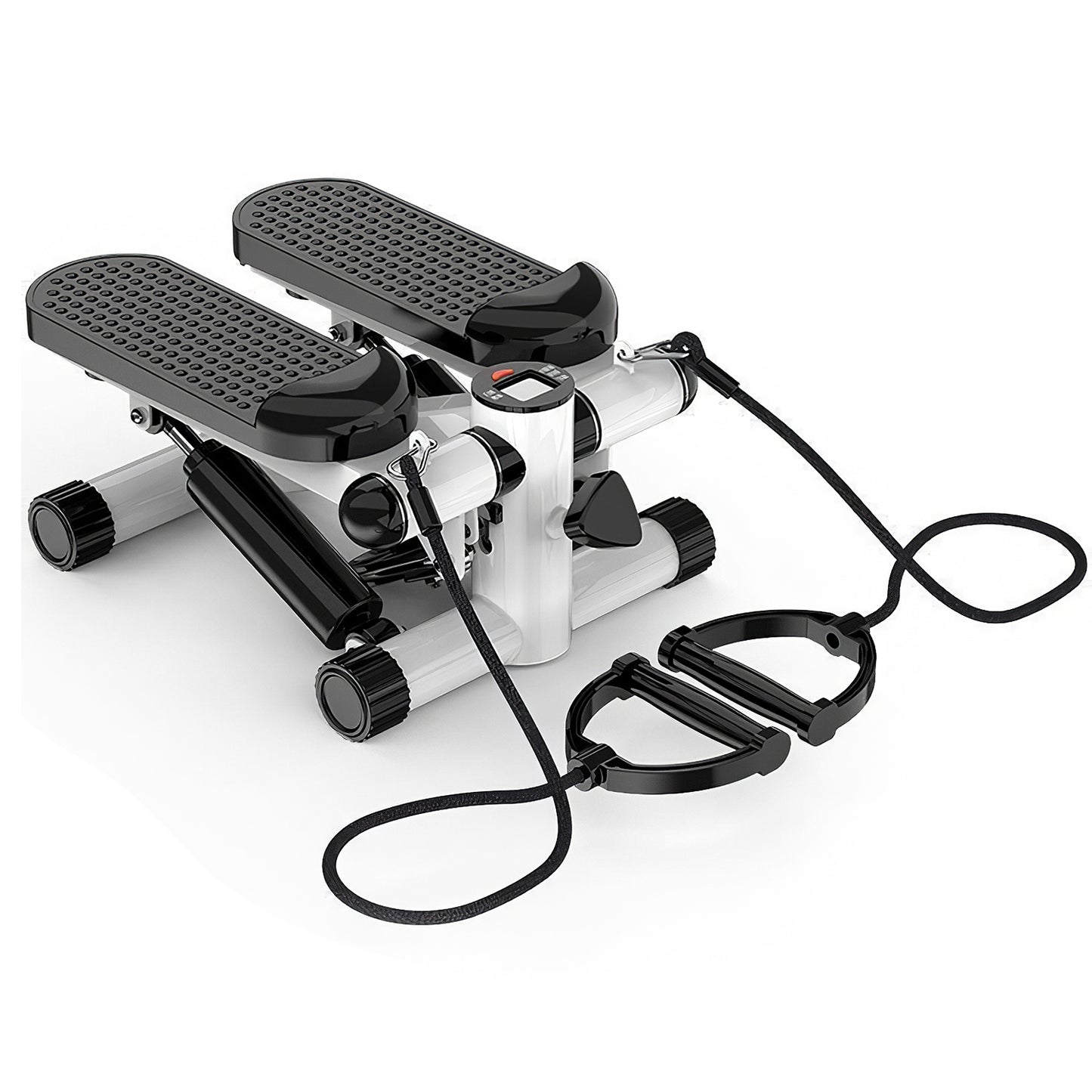 Mini Fitness Stepper with Resistance Bands & LCD Monitor - Grey