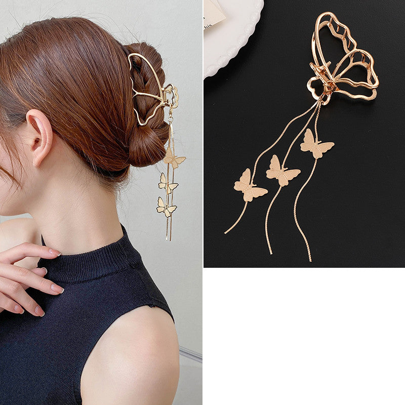 Hair Catch Clip - Metal Bow & Butterfly Designs