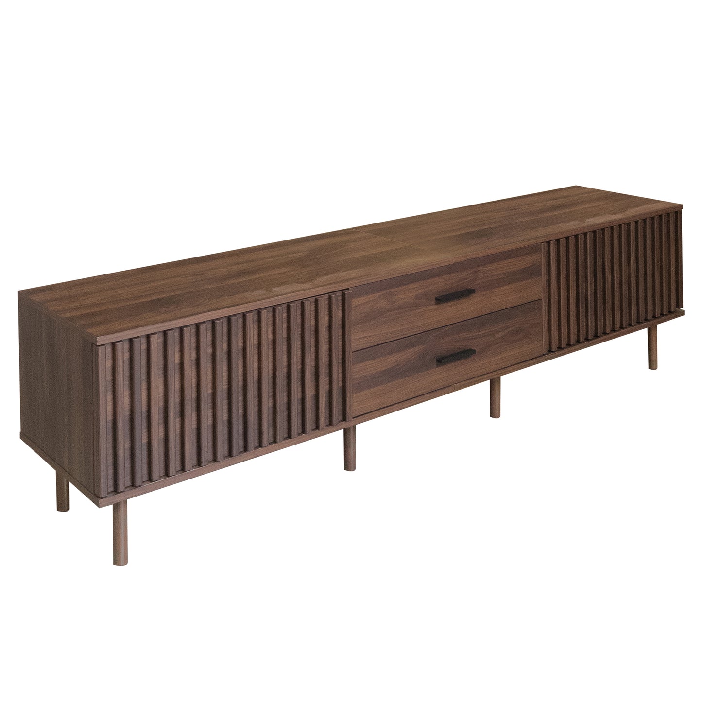 Modern 70-Inch TV Stand for TVs Up to 80 Inches - Dark Brown