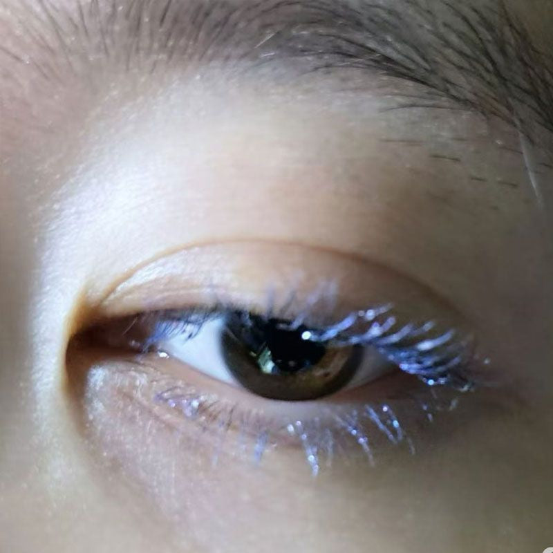 Blue Mascara with Glitter for Eye Makeup - Waterproof & Volumizing