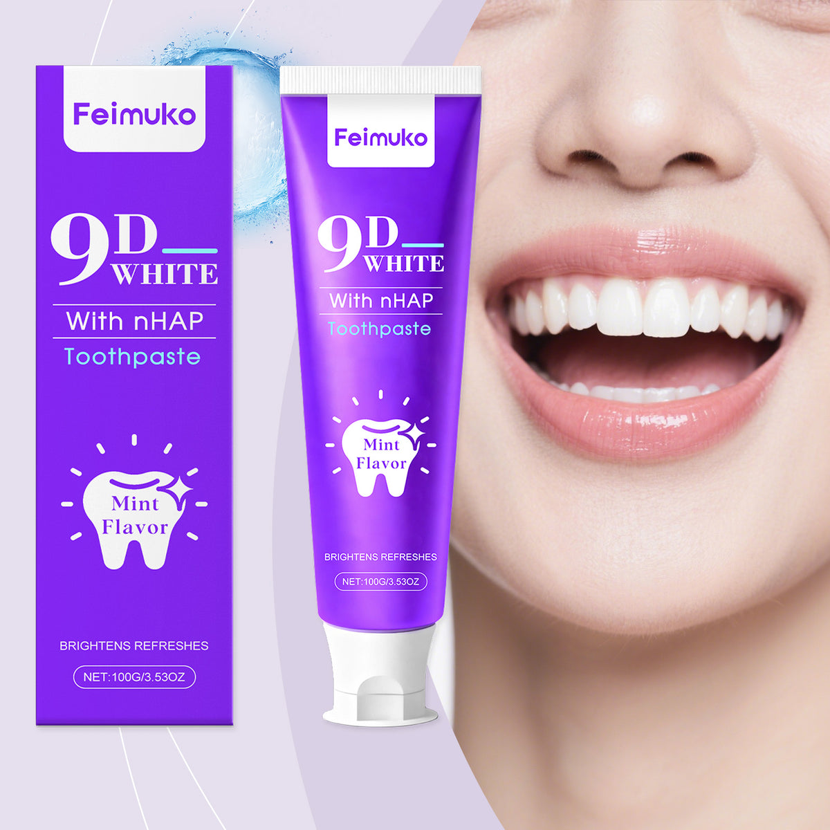 Purple Stain Removal & Whitening Toothpaste 100g