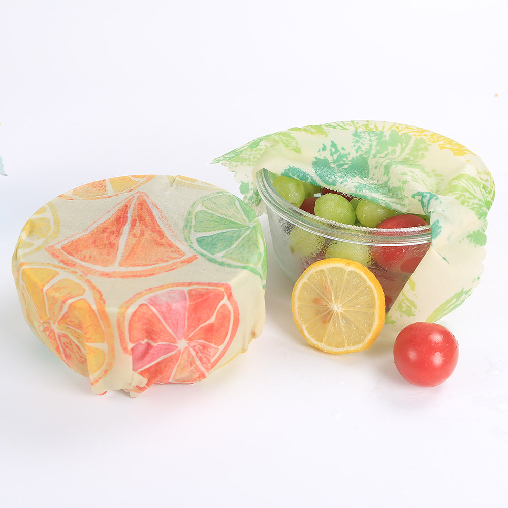 Reusable Organic Cotton Beeswax Food Wraps - Eco-Friendly Kitchen Food Storage