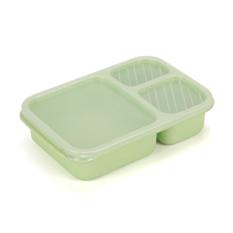 Wheat Straw Bento Box with Multiple Compartments - Eco-Friendly and Portable