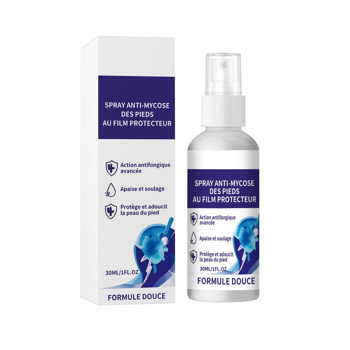 Foot Care Spray 30ml Antiseptic Foot Spray for Odor & Skin Protection