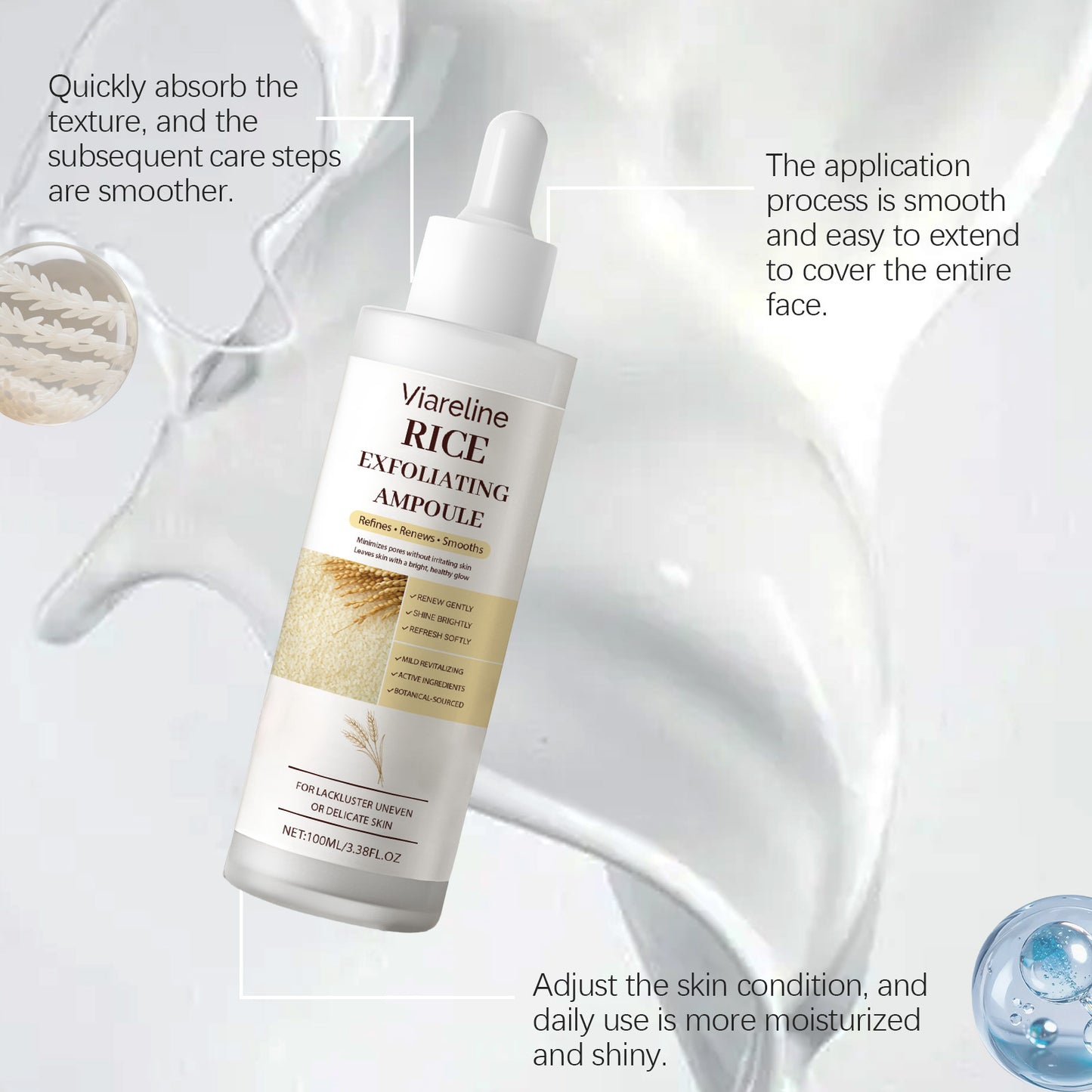 Moisturizing Nourishing Rice Cutin Care Essence 100ML for Skin Hydration
