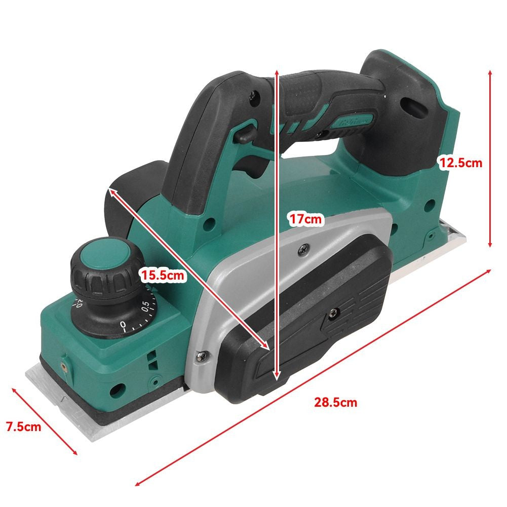 18V Brushless Cordless Planer 82mm Power Tool for Woodworking - Body Only