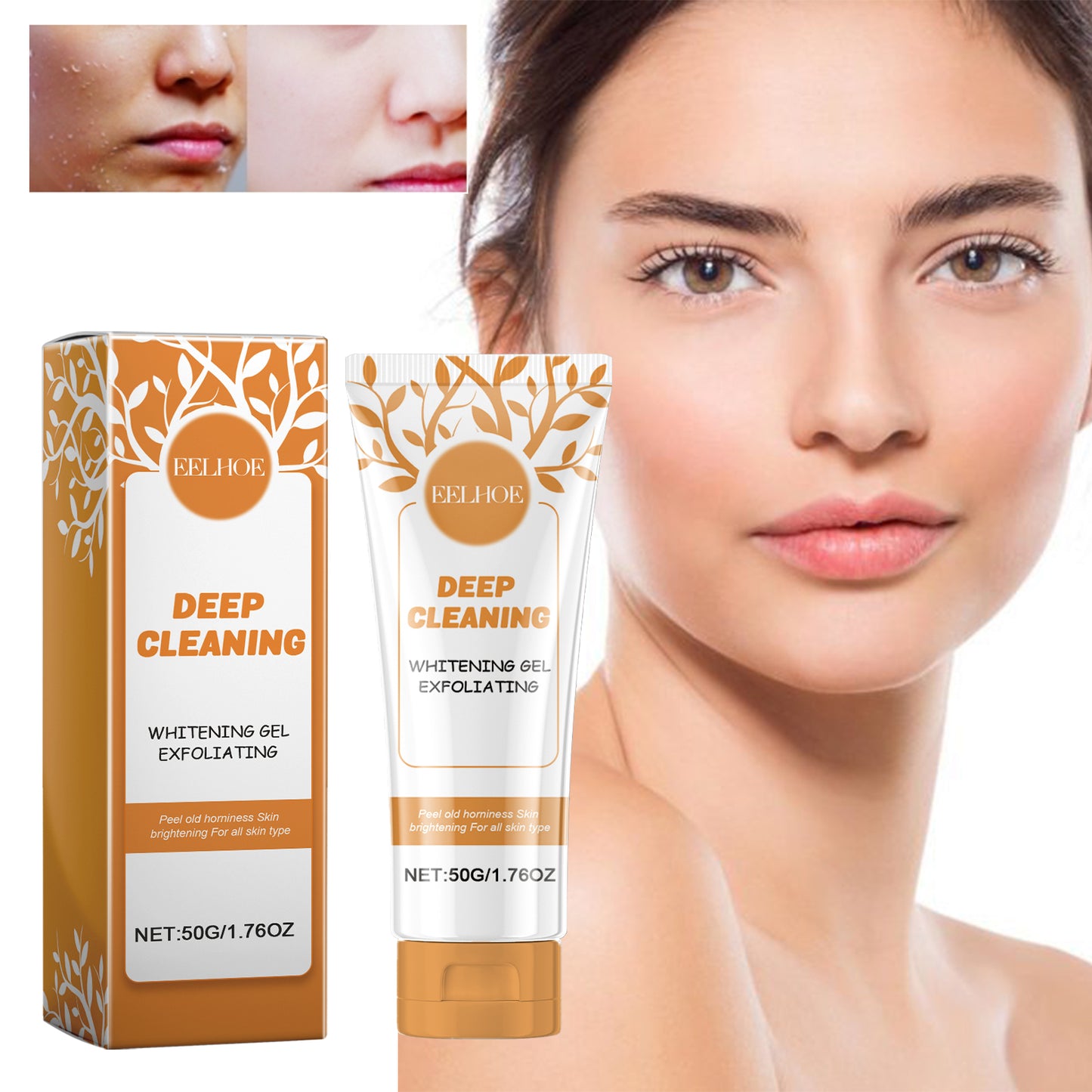 Deep Cleaning Exfoliating Whitening Gel - Brightening Skin Care Treatment