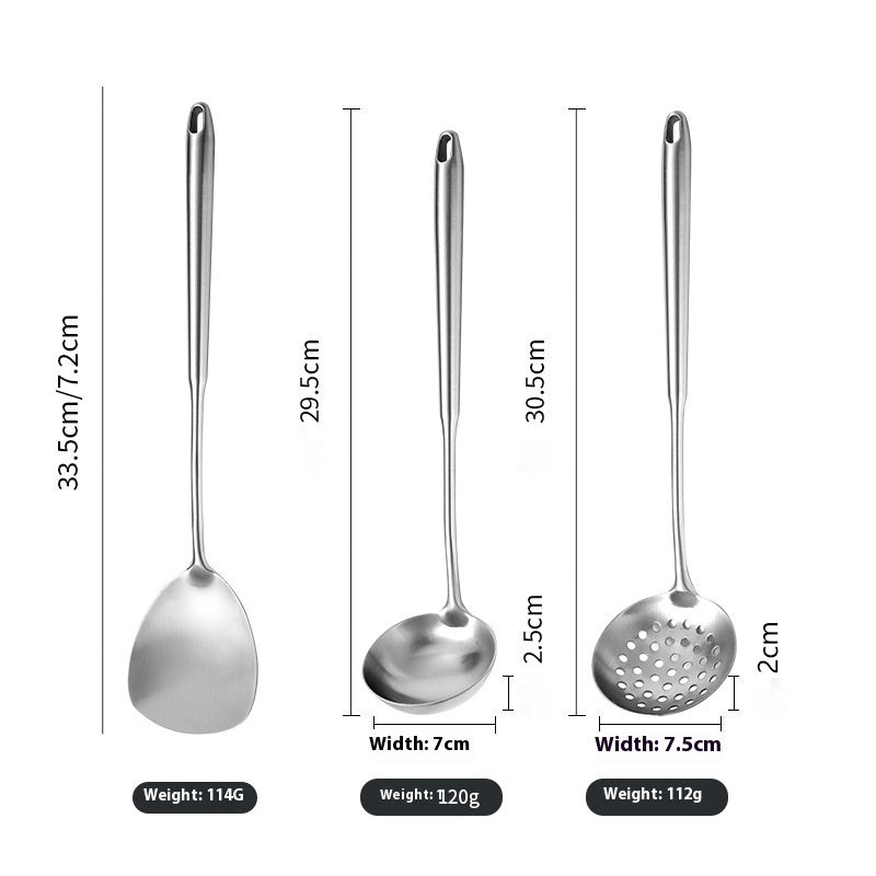 Stainless Steel Kitchen Spatula Set - Non-Stick, High-Temperature Resistant, Multi-Use