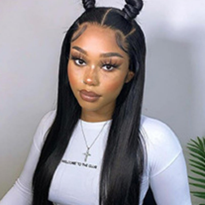 13x6 Lace Front Human Hair Wigs for Women - Natural Black, Multiple Lengths