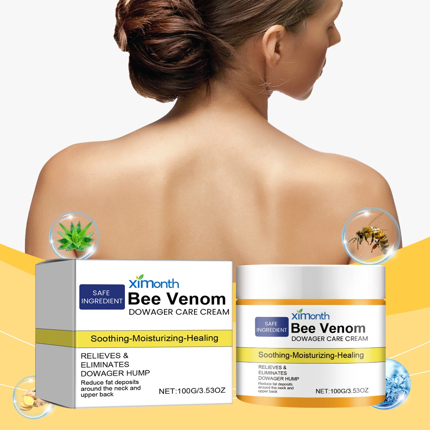 Bee Venom Neck and Back Care Cream - Smoothing & Firming Formula