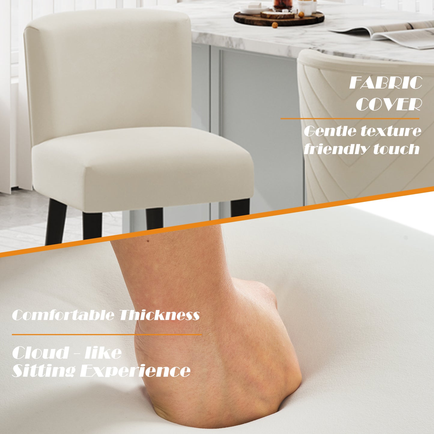 27inch-counterstool, Modern Design With A Smooth, Light - Colored