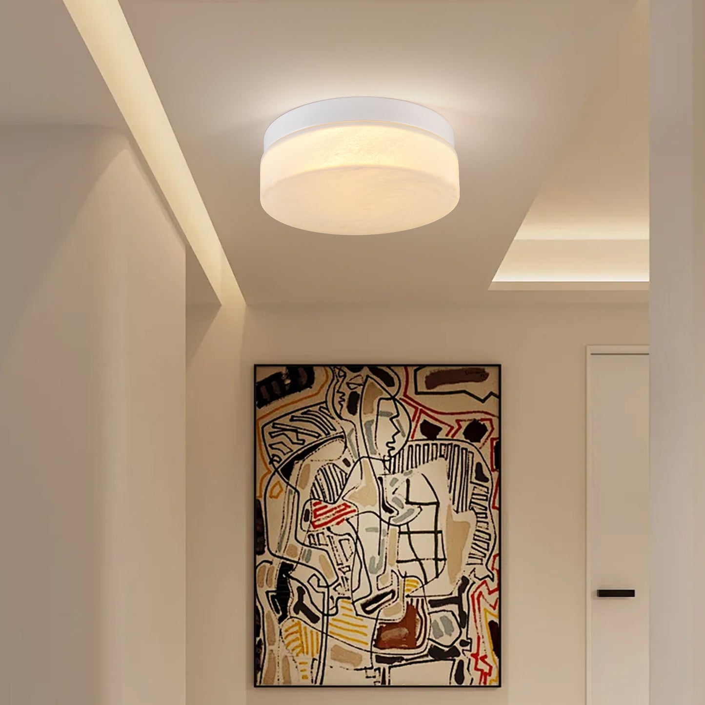 12 Inch LED Flush Mount Ceiling Light - 24W Round Fixture for Home