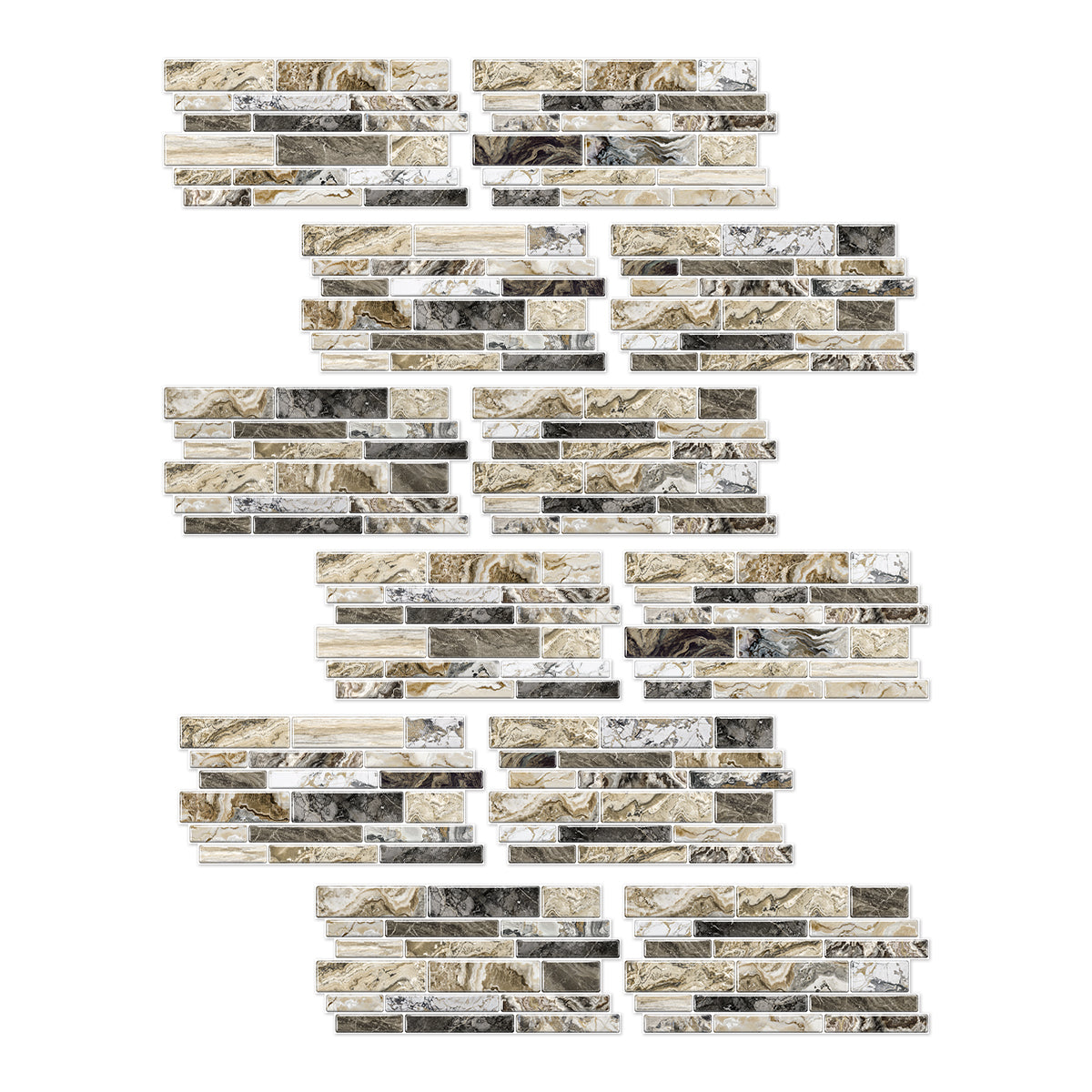 Peel and Stick Imitation Marble Pattern Wallpaper - Taupe