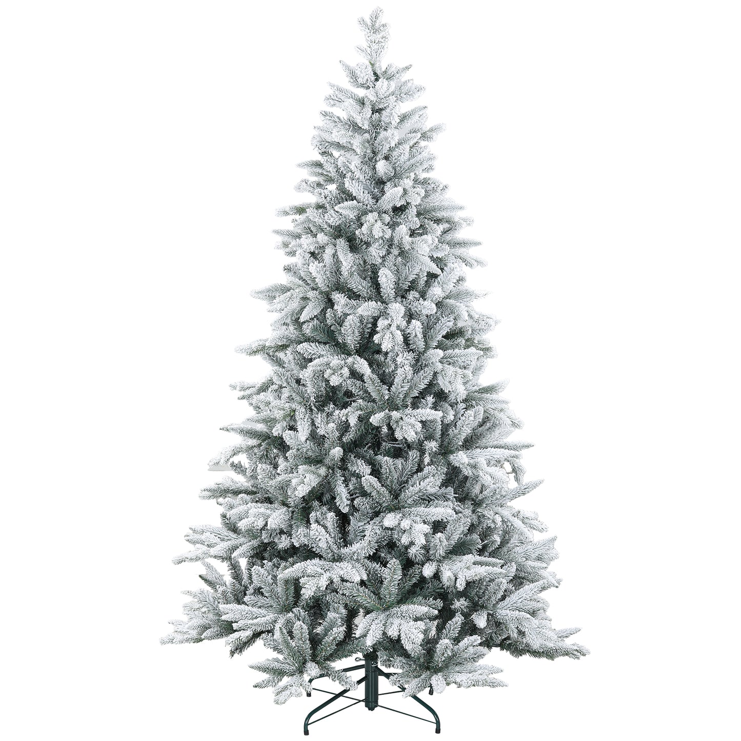 7ft Snow-Flocked Artificial Christmas Tree - Easy Assembly