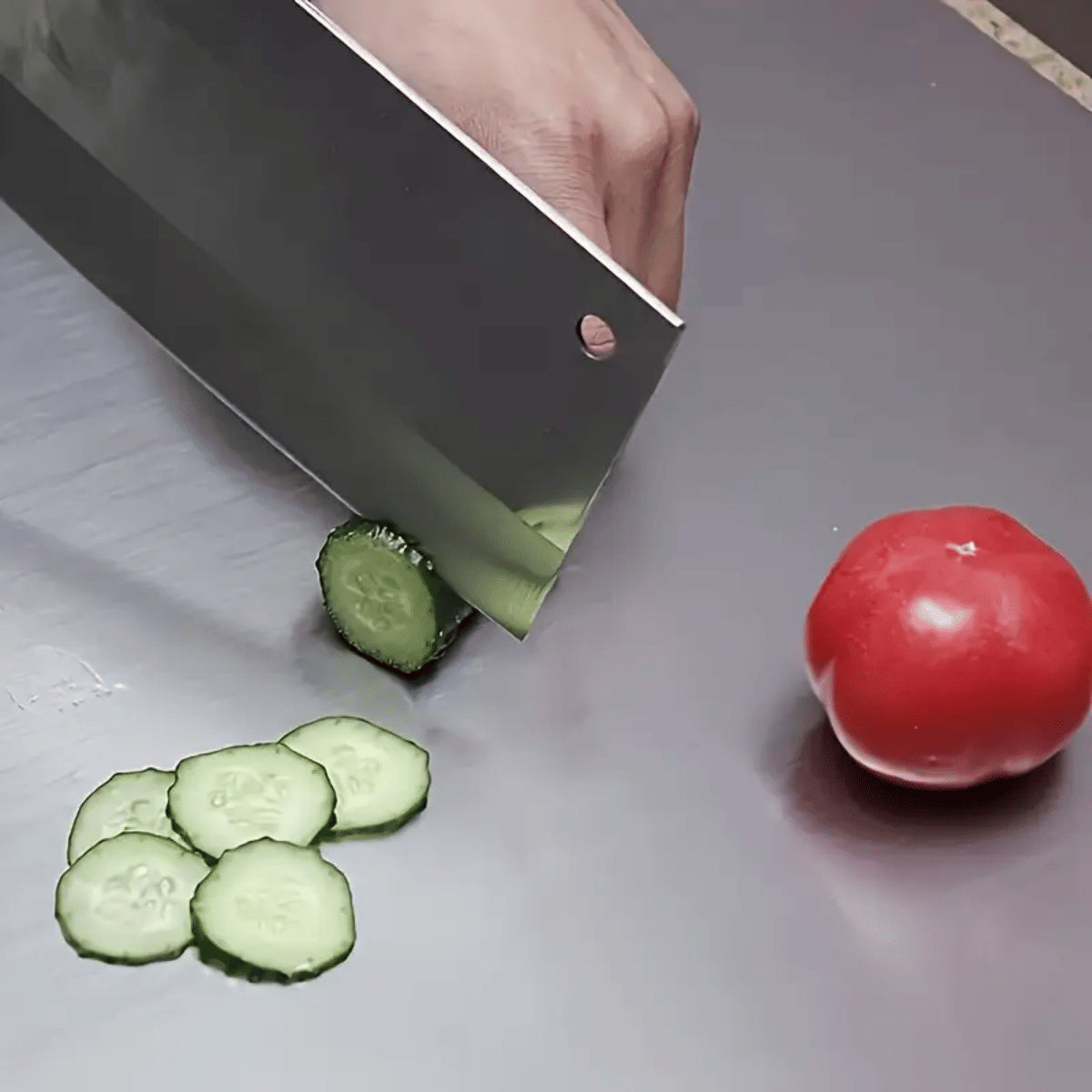 Stainless Steel Cutting Board with Lip - Versatile Kitchen Chopping Board