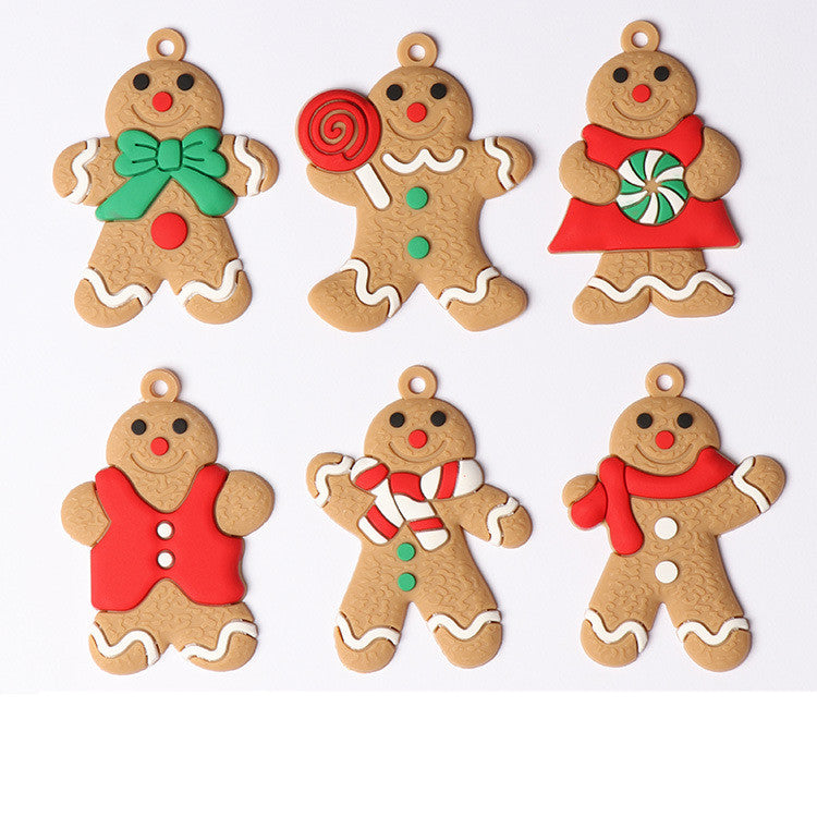 Christmas Gingerbread Man Ornaments Set - Festive Holiday Decorations