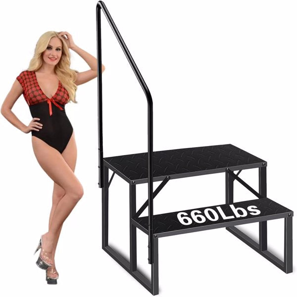 Heavy Duty Pool Ladder with Handrail - 660 lbs Capacity