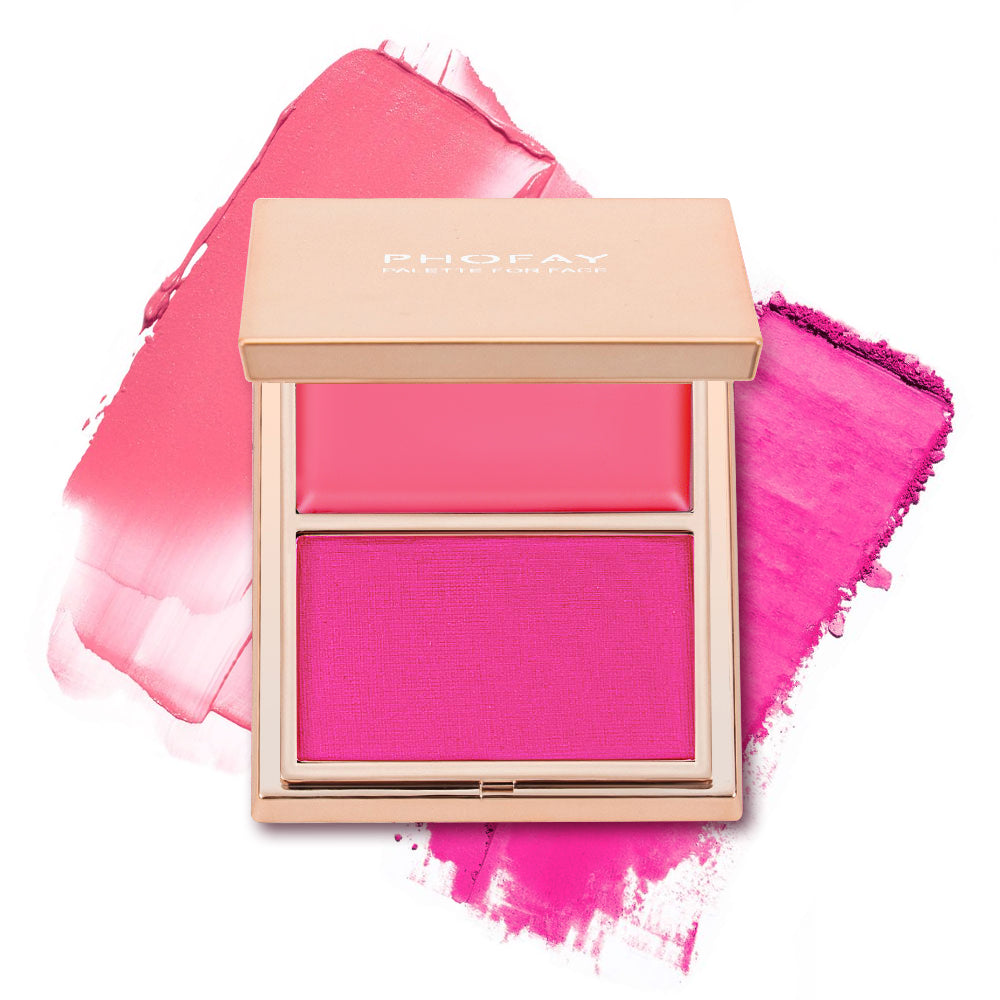 Cream and Powder Blush Duo - Weightless Face Makeup Palette