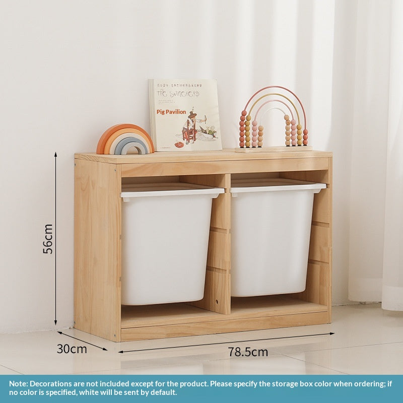Large Capacity Wooden Toy Storage Cabinet for Kids & Office