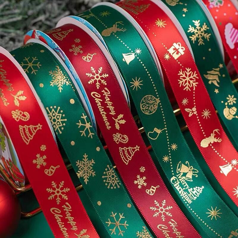 Christmas Ribbon for Gift Wrapping and Cake Decoration - 25 Yards