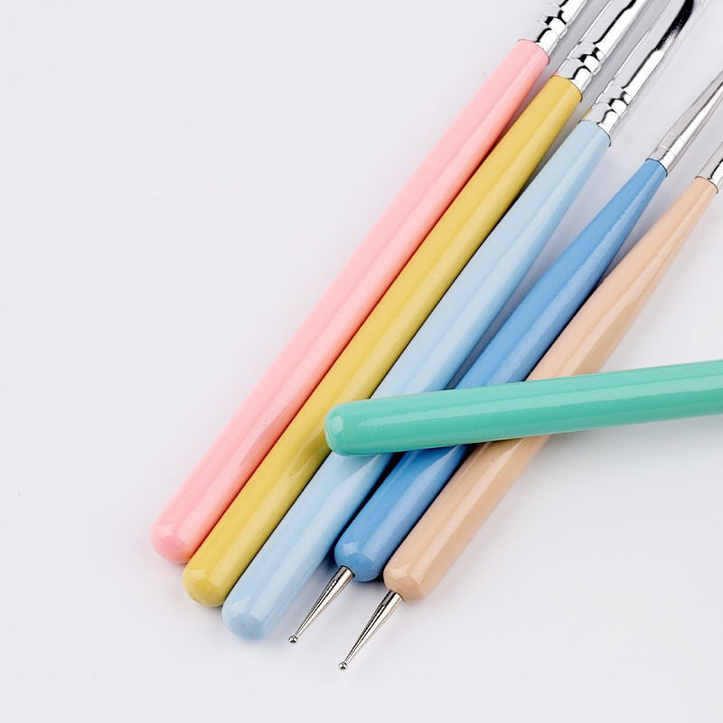 Nail Art Brush Set 6 Pieces - Makaron