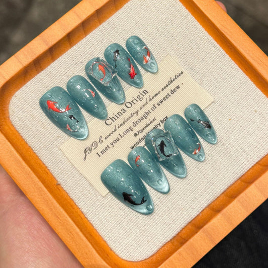 Four Octagonal Star Nail Tips Set - Multiple Sizes