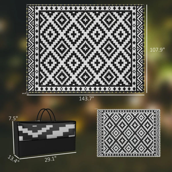 Reversible Waterproof Outdoor Rug - 143.7" x 107.9"
