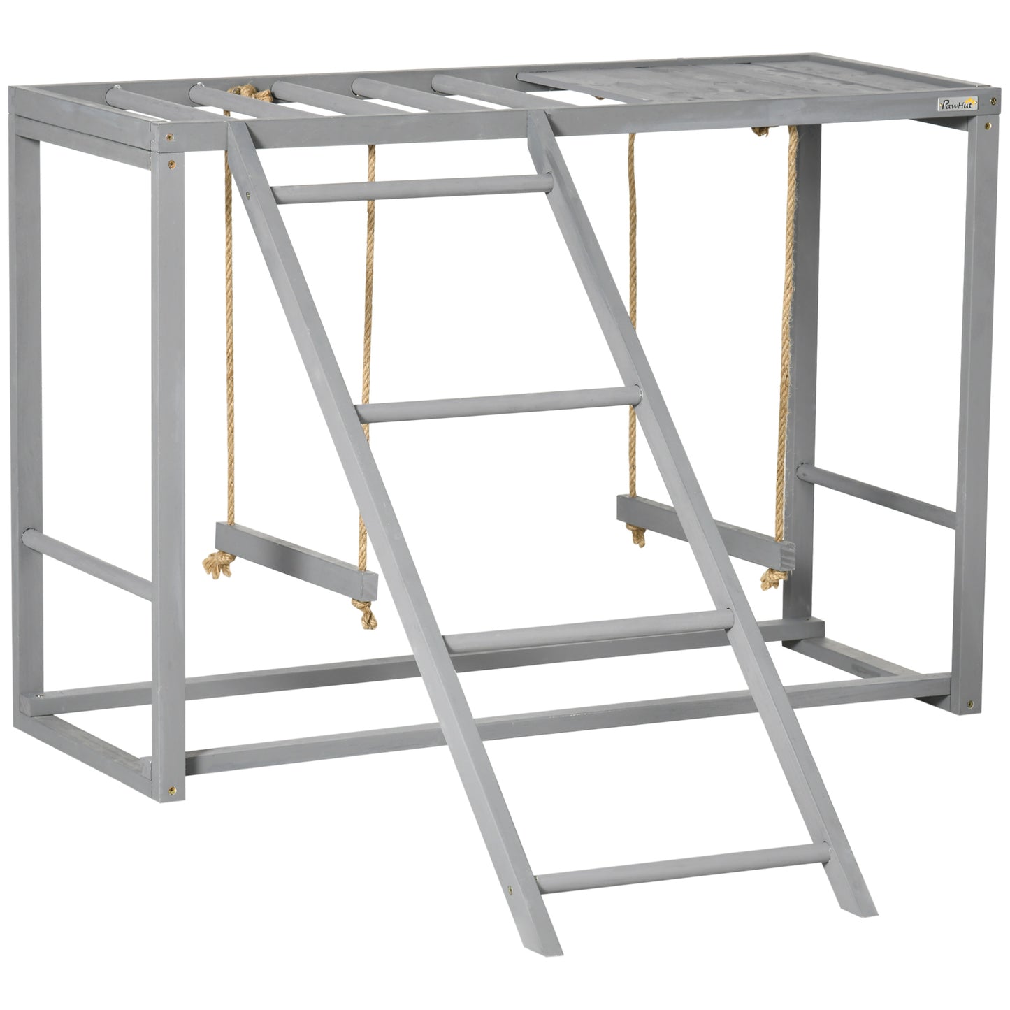 Bird Swing Set for Chickens with Perches and Ladder - Wooden Coop Accessory