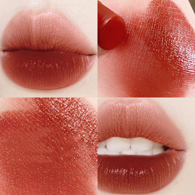 Moisturizing Waterproof Lipstick with Apricot Orange Square Texture - Clear Finish