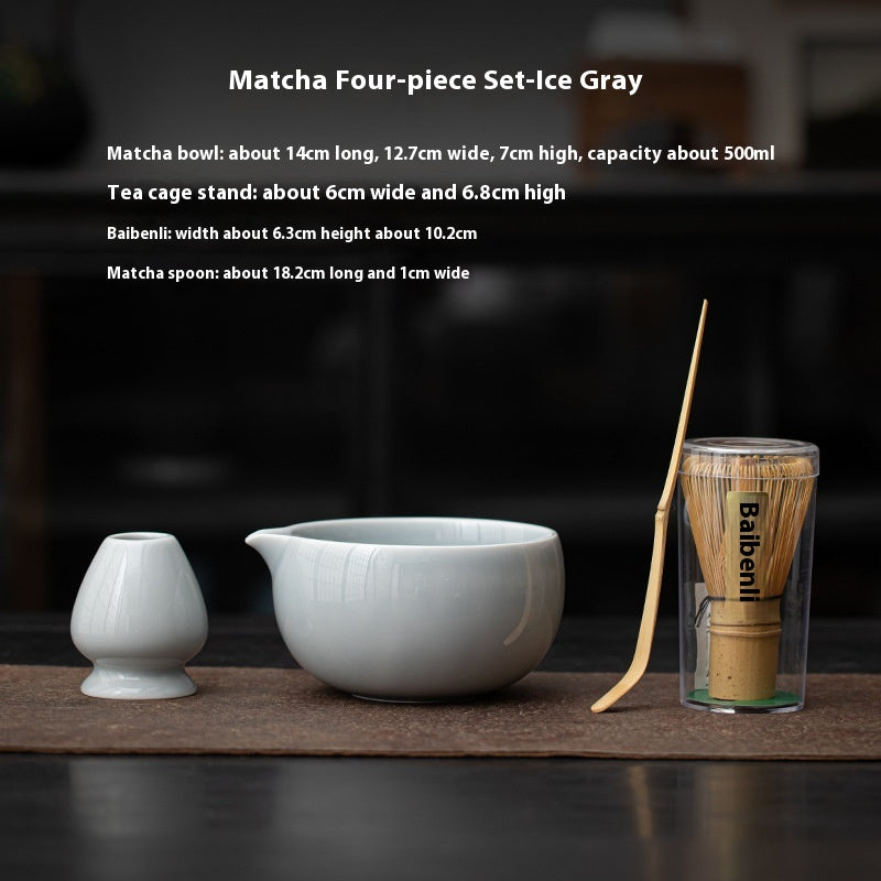 Japanese Tea Ceremony Set with Matcha Bowls & Whisks - Multiple Colors