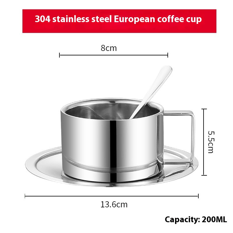 Double-Layer Insulated Stainless Steel Mug - 180ML/200ML for Home & Office